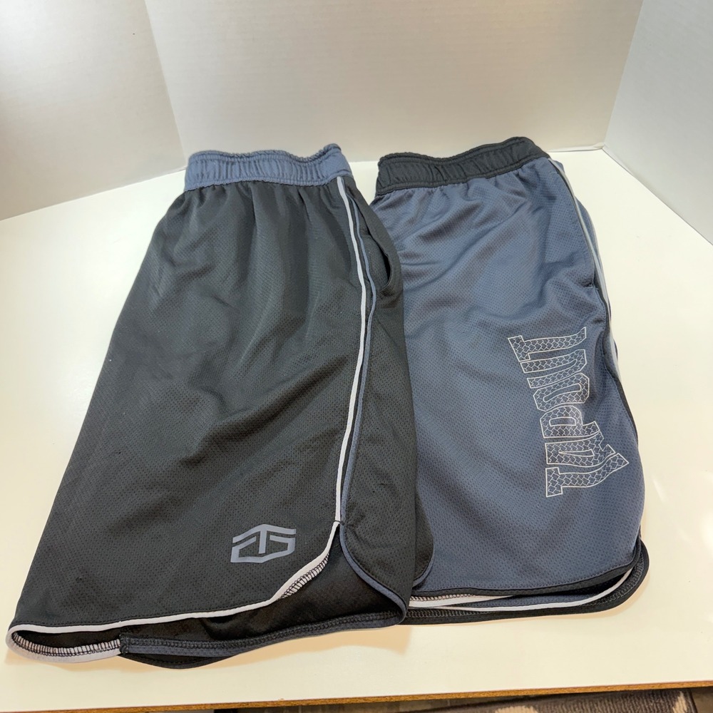 Tapout Athletic Shorts Mens Large Grey Black Mesh Basketball Training Lot 2